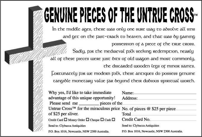 untrue cross of christ